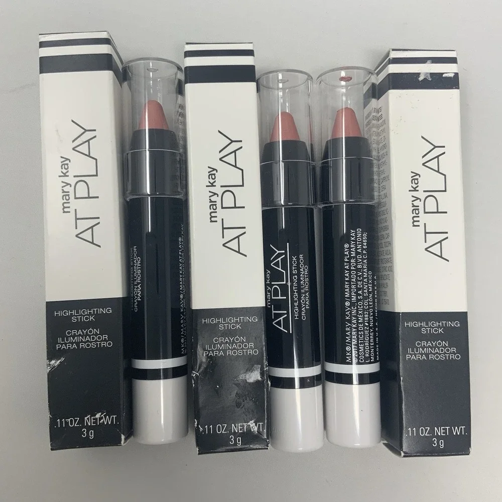 Mary Kay At Play‎ Rose Gold Highlighting Stick #120915 Lot Of 3 6/23 7/23